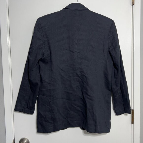 J. Crew 100% Cotton Black Blazer Menswear Look Women's Size 10 - Picture 6 of 6